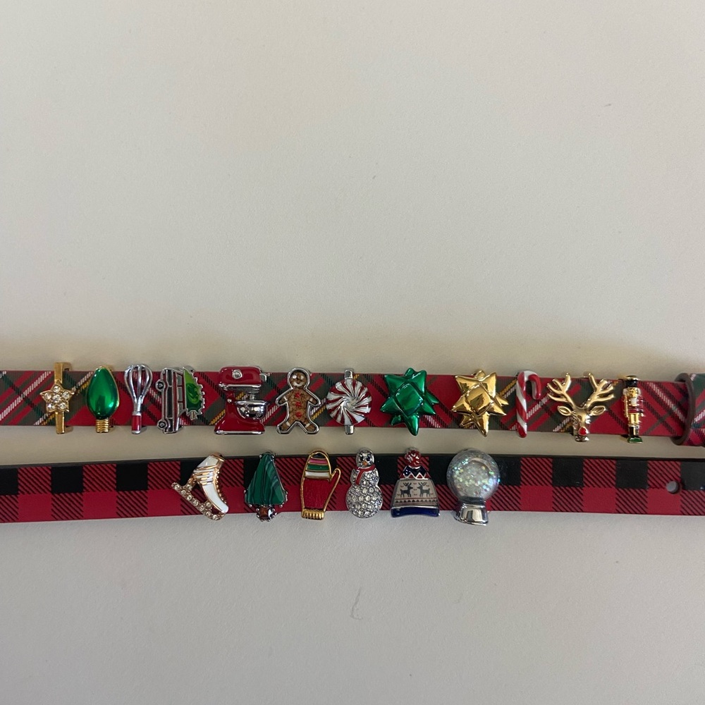Christmas group of KERP Collective. 2 bracelets with 18 total charms.